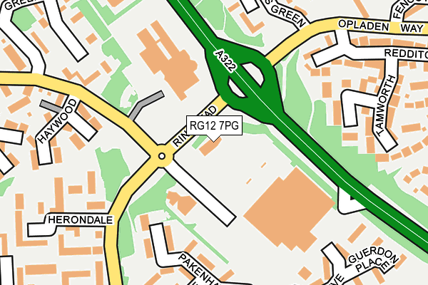 RG12 7PG map - OS OpenMap – Local (Ordnance Survey)