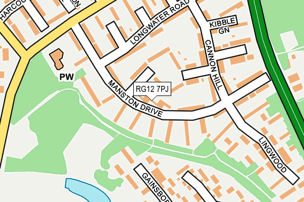 RG12 7PJ map - OS OpenMap – Local (Ordnance Survey)