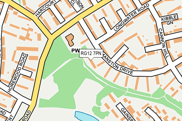 RG12 7PN map - OS OpenMap – Local (Ordnance Survey)