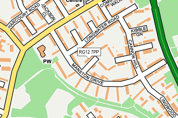 RG12 7PP map - OS OpenMap – Local (Ordnance Survey)