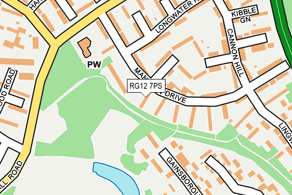 RG12 7PS map - OS OpenMap – Local (Ordnance Survey)