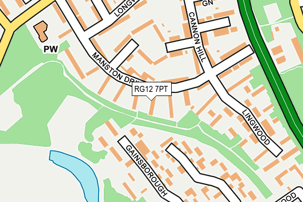 RG12 7PT map - OS OpenMap – Local (Ordnance Survey)