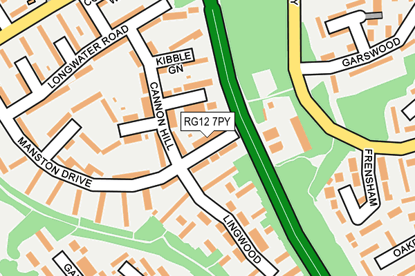 RG12 7PY map - OS OpenMap – Local (Ordnance Survey)