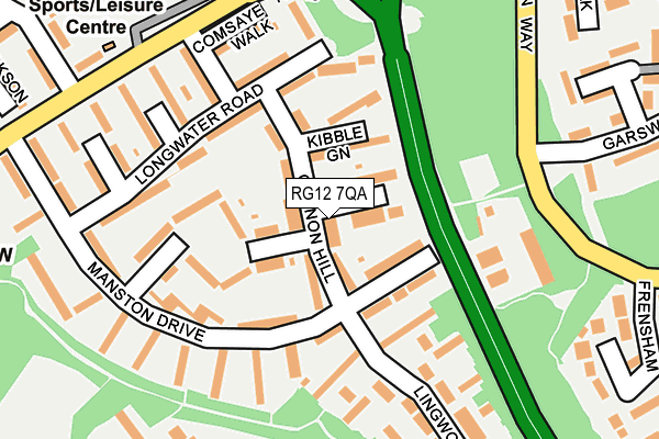 RG12 7QA map - OS OpenMap – Local (Ordnance Survey)