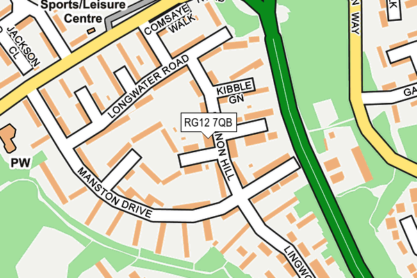 RG12 7QB map - OS OpenMap – Local (Ordnance Survey)