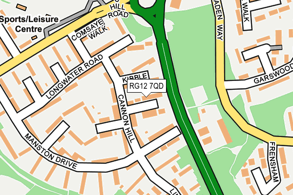 RG12 7QD map - OS OpenMap – Local (Ordnance Survey)