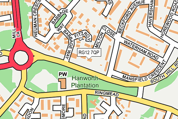 RG12 7QP map - OS OpenMap – Local (Ordnance Survey)