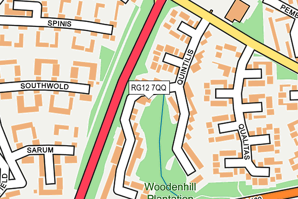 RG12 7QQ map - OS OpenMap – Local (Ordnance Survey)