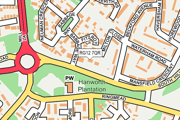 RG12 7QR map - OS OpenMap – Local (Ordnance Survey)