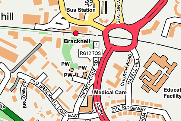 RG12 7QS map - OS OpenMap – Local (Ordnance Survey)