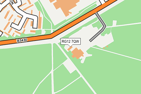 RG12 7QW map - OS OpenMap – Local (Ordnance Survey)