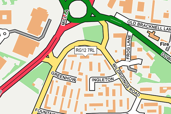 RG12 7RL map - OS OpenMap – Local (Ordnance Survey)