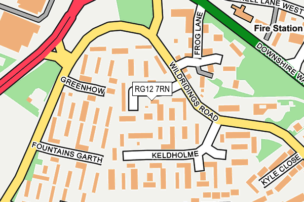 RG12 7RN map - OS OpenMap – Local (Ordnance Survey)