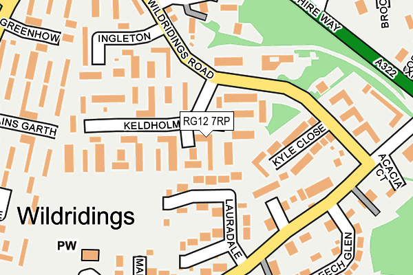RG12 7RP map - OS OpenMap – Local (Ordnance Survey)
