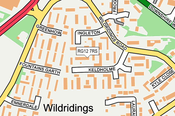 RG12 7RS map - OS OpenMap – Local (Ordnance Survey)