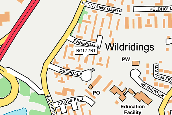 RG12 7RT map - OS OpenMap – Local (Ordnance Survey)