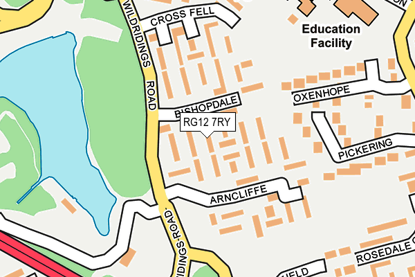 RG12 7RY map - OS OpenMap – Local (Ordnance Survey)