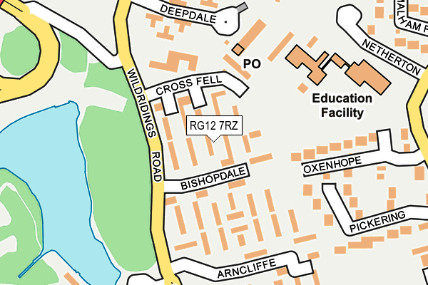 RG12 7RZ map - OS OpenMap – Local (Ordnance Survey)