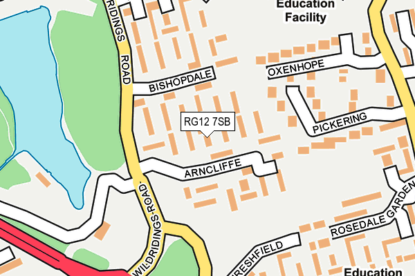 RG12 7SB map - OS OpenMap – Local (Ordnance Survey)