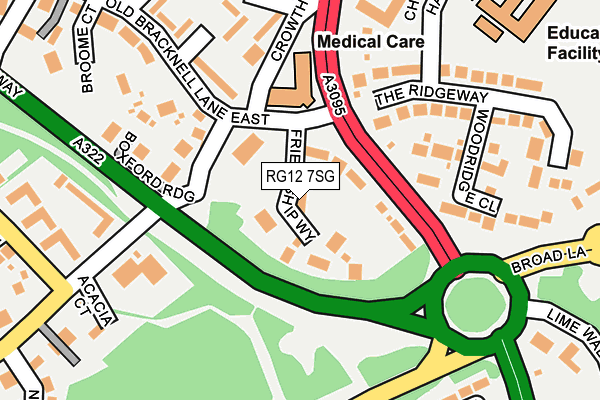 RG12 7SG map - OS OpenMap – Local (Ordnance Survey)