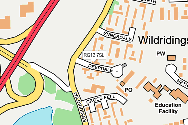 RG12 7SL map - OS OpenMap – Local (Ordnance Survey)
