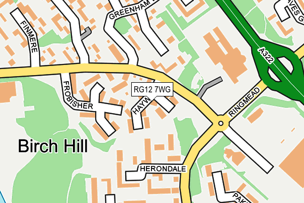 RG12 7WG map - OS OpenMap – Local (Ordnance Survey)