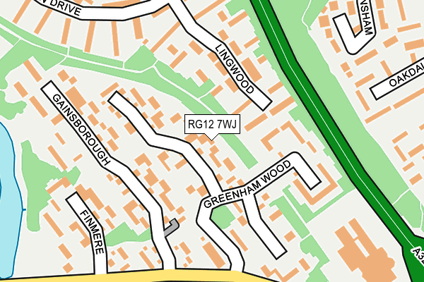 RG12 7WJ map - OS OpenMap – Local (Ordnance Survey)