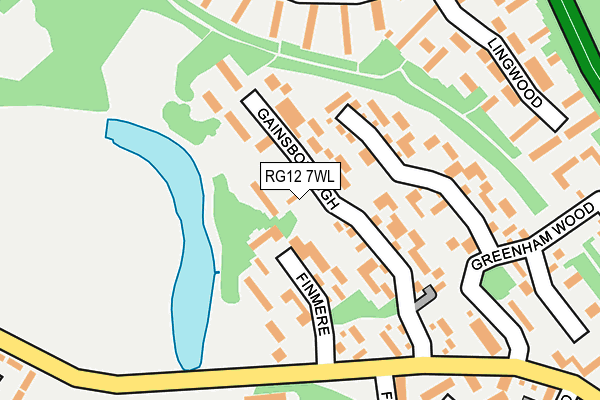 RG12 7WL map - OS OpenMap – Local (Ordnance Survey)