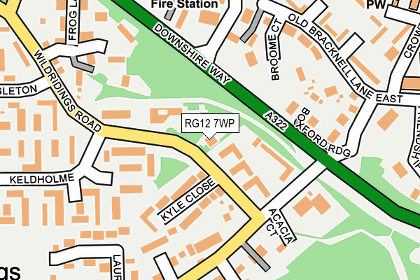 RG12 7WP map - OS OpenMap – Local (Ordnance Survey)