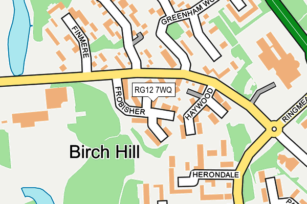 RG12 7WQ map - OS OpenMap – Local (Ordnance Survey)