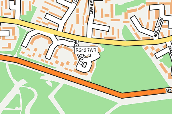 RG12 7WR map - OS OpenMap – Local (Ordnance Survey)