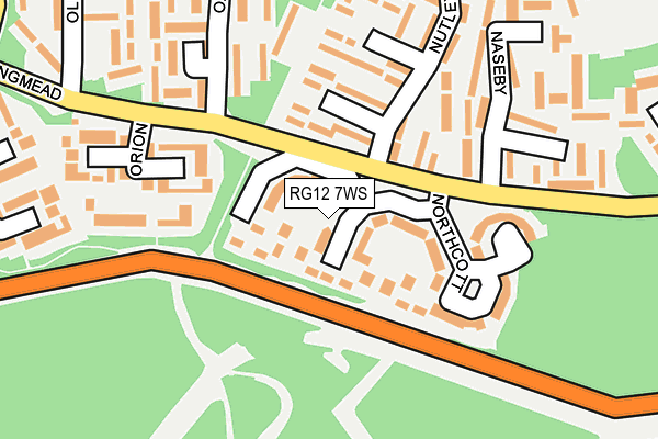 RG12 7WS map - OS OpenMap – Local (Ordnance Survey)