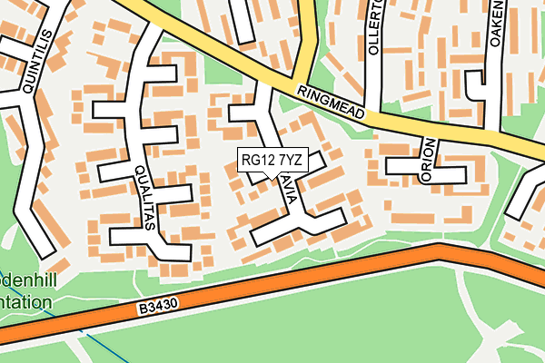 RG12 7YZ map - OS OpenMap – Local (Ordnance Survey)