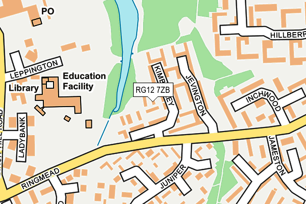 RG12 7ZB map - OS OpenMap – Local (Ordnance Survey)