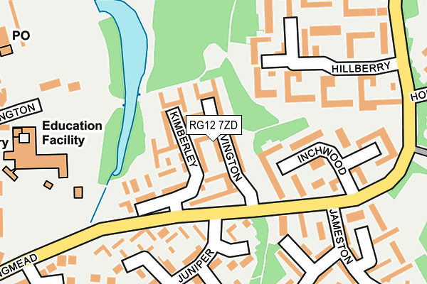 RG12 7ZD map - OS OpenMap – Local (Ordnance Survey)