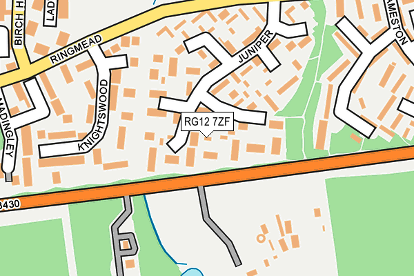 RG12 7ZF map - OS OpenMap – Local (Ordnance Survey)