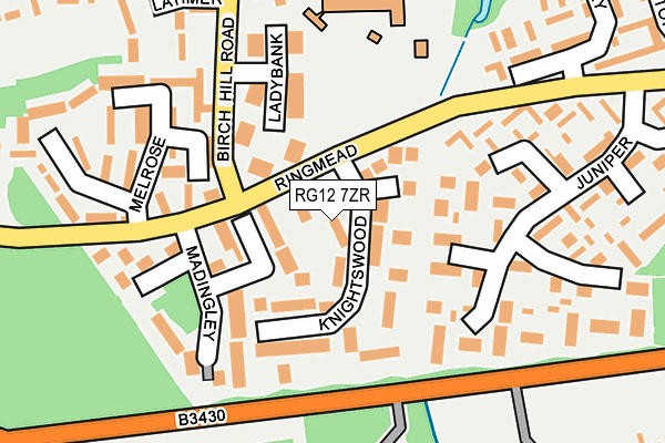 RG12 7ZR map - OS OpenMap – Local (Ordnance Survey)