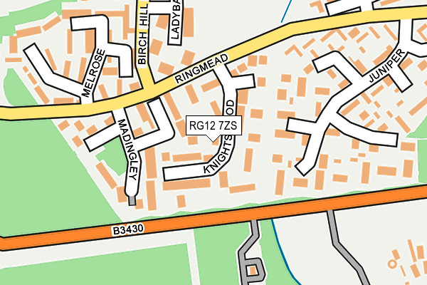RG12 7ZS map - OS OpenMap – Local (Ordnance Survey)