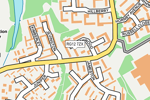 RG12 7ZX map - OS OpenMap – Local (Ordnance Survey)