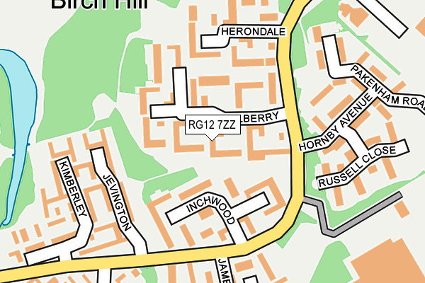 RG12 7ZZ map - OS OpenMap – Local (Ordnance Survey)