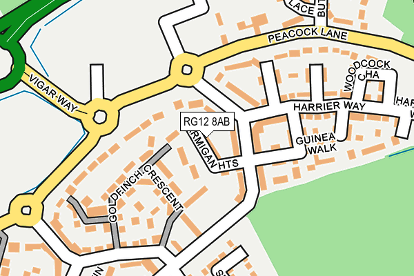 RG12 8AB map - OS OpenMap – Local (Ordnance Survey)