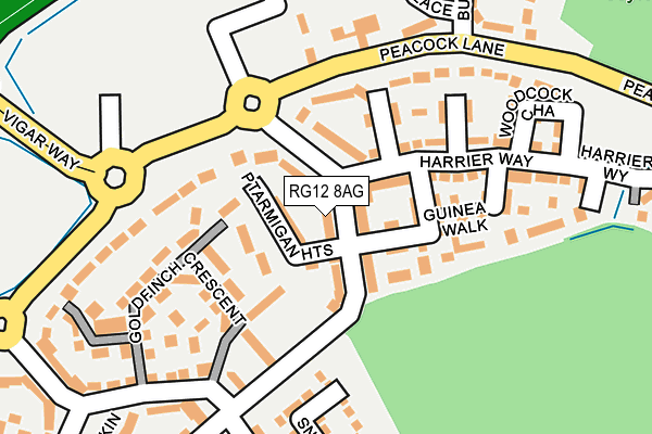 RG12 8AG map - OS OpenMap – Local (Ordnance Survey)