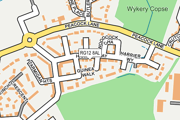 RG12 8AL map - OS OpenMap – Local (Ordnance Survey)