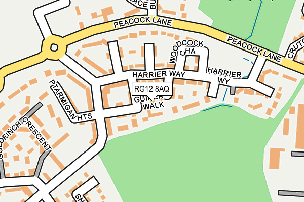 RG12 8AQ map - OS OpenMap – Local (Ordnance Survey)
