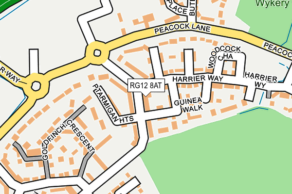 RG12 8AT map - OS OpenMap – Local (Ordnance Survey)