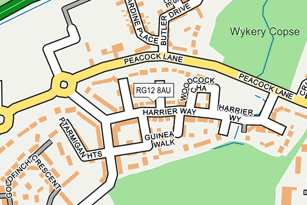 RG12 8AU map - OS OpenMap – Local (Ordnance Survey)