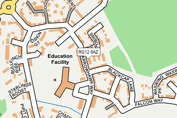 RG12 8AZ map - OS OpenMap – Local (Ordnance Survey)