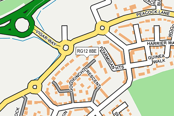RG12 8BE map - OS OpenMap – Local (Ordnance Survey)