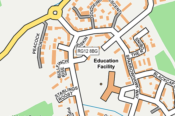 RG12 8BG map - OS OpenMap – Local (Ordnance Survey)