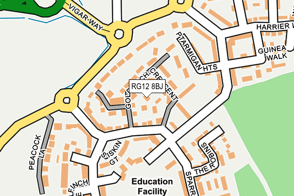 RG12 8BJ map - OS OpenMap – Local (Ordnance Survey)